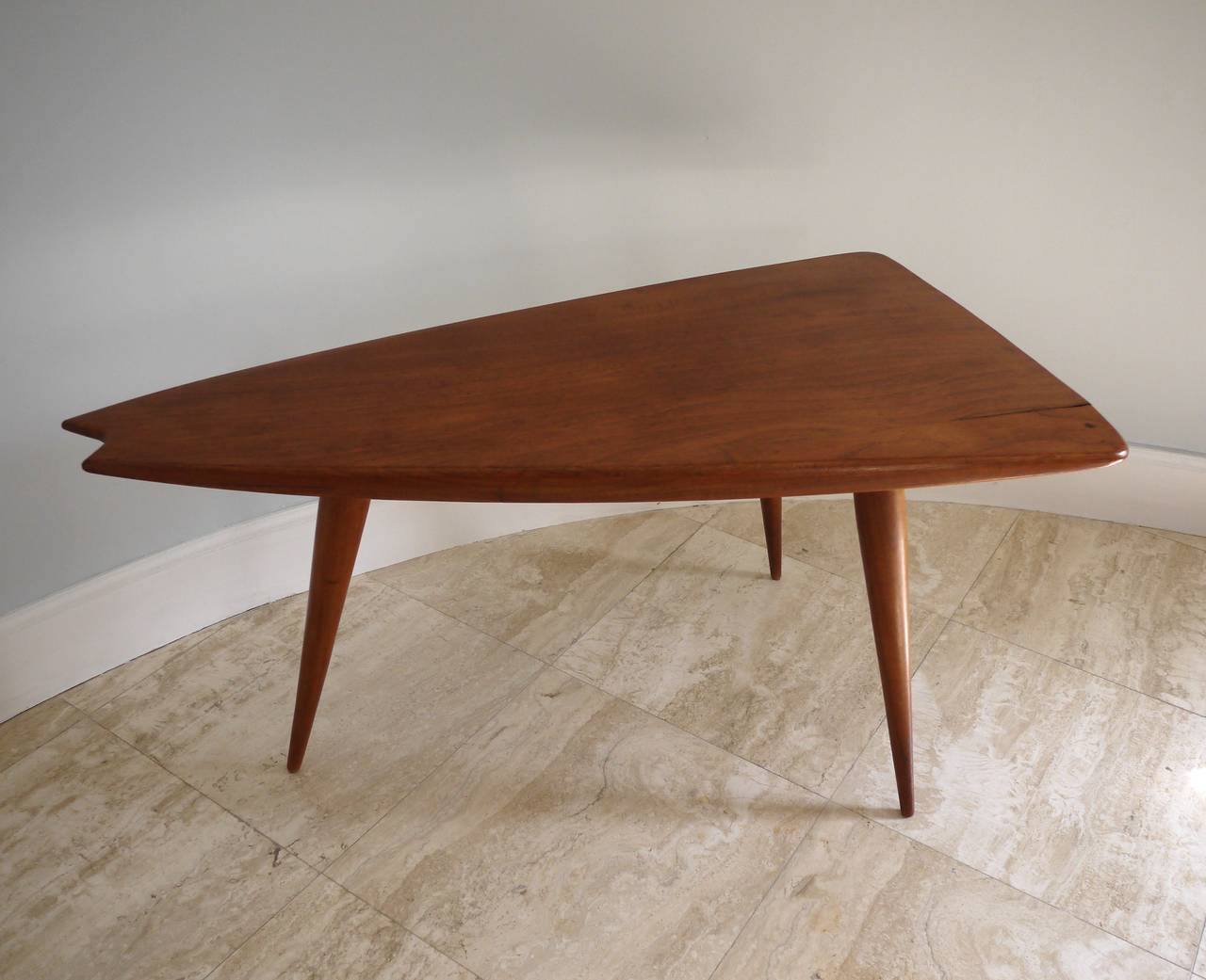 Rare Mohagany Side Table by Pierre Cruège In Good Condition For Sale In POITIERS, FR
