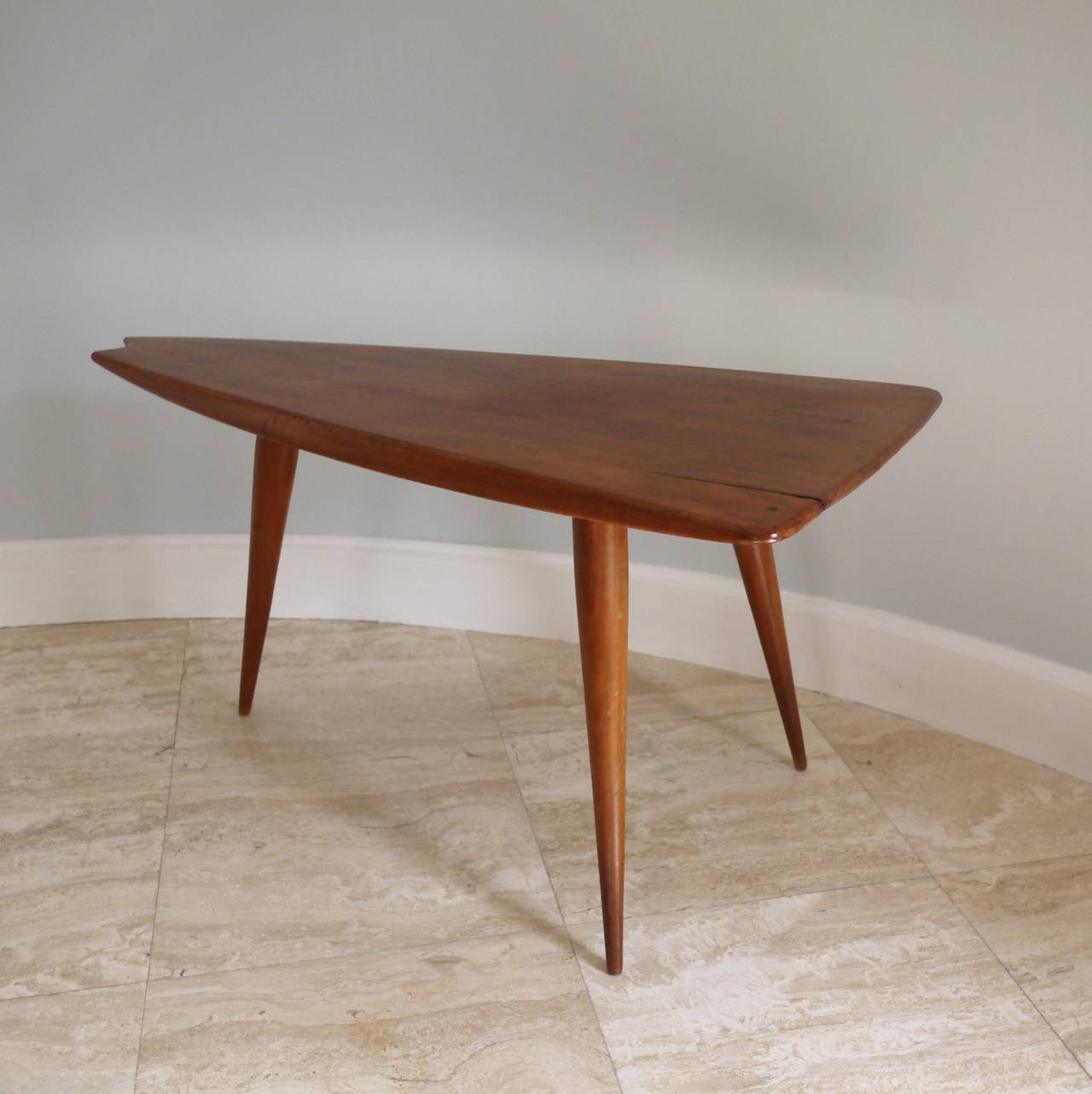 Mid-Century Modern Rare Mohagany Side Table by Pierre Cruège For Sale