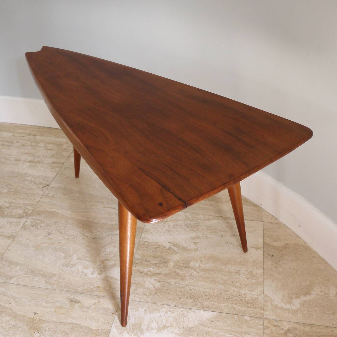 French Rare Mohagany Side Table by Pierre Cruège For Sale