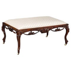 Large Rosewood Stool Antique Large Rosewood Stool