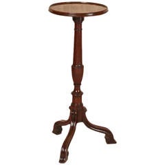 Antique Walnut Candle Stand, Early 18th Century