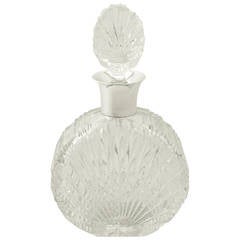 Cut Glass and Sterling Silver Mounted Decanter - Art Deco - Antique George VI 11