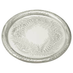 Sterling Silver Salver, Antique Victorian 10