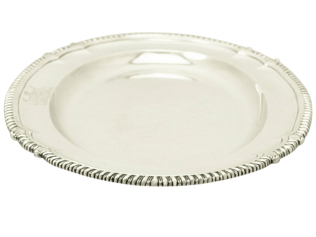 Pair of Sterling Silver Meat Platters, Antique IV For Sale at