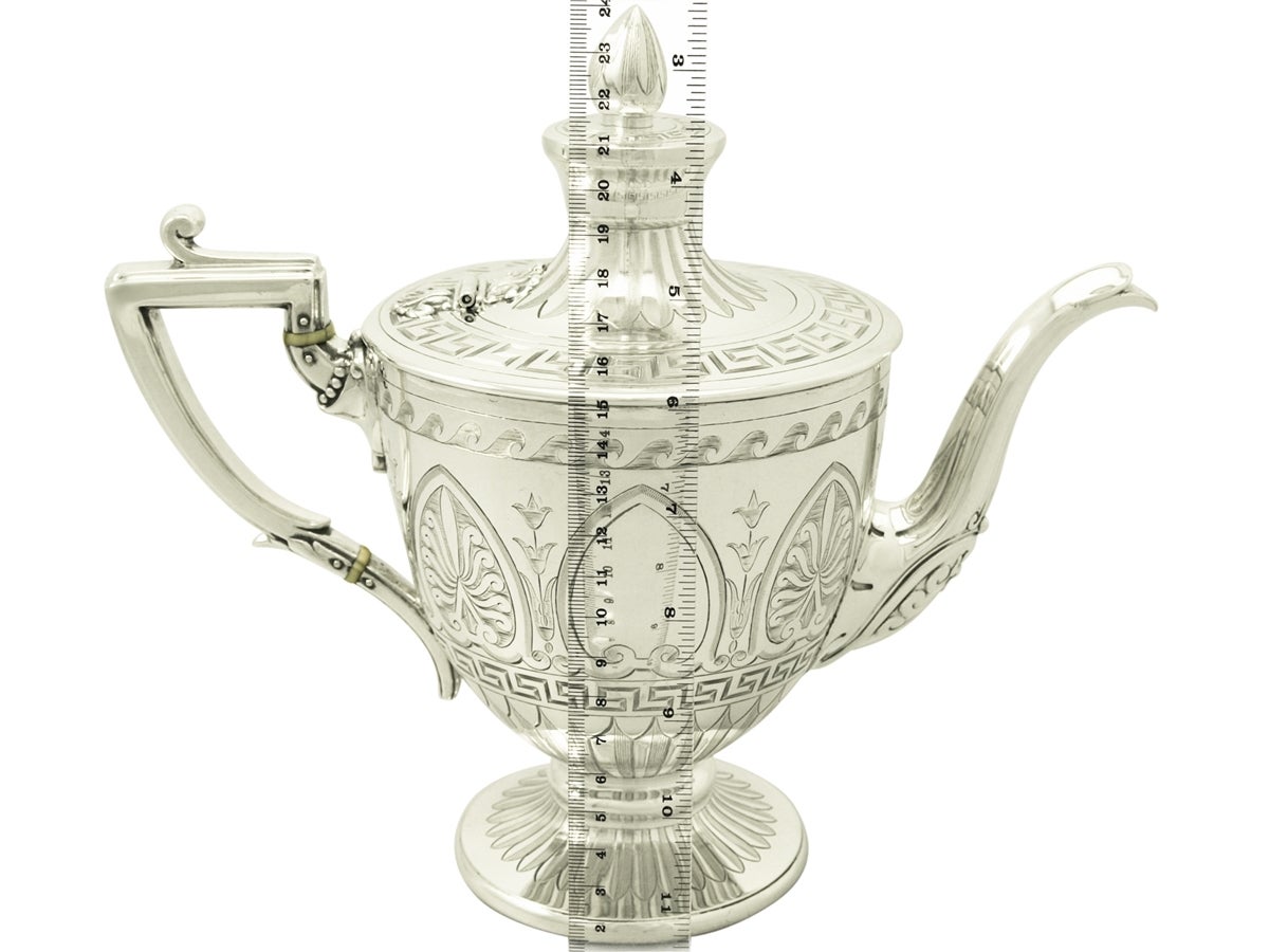 Sterling Silver Teapot, Antique Victorian 4