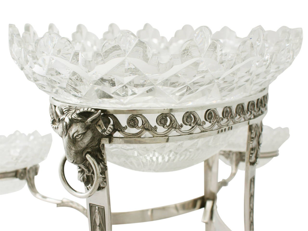 Sterling Silver and Glass Centerpiece by John Wakelin and Robert