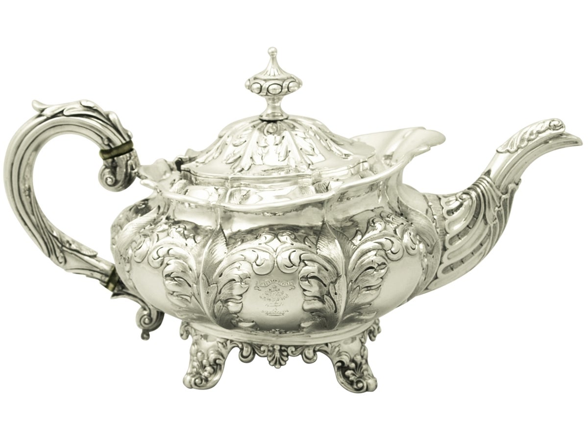 Sterling Silver Teapot by Joseph Angell I and John Angell I, Antique William IV In Excellent Condition In Jesmond, Newcastle Upon Tyne
