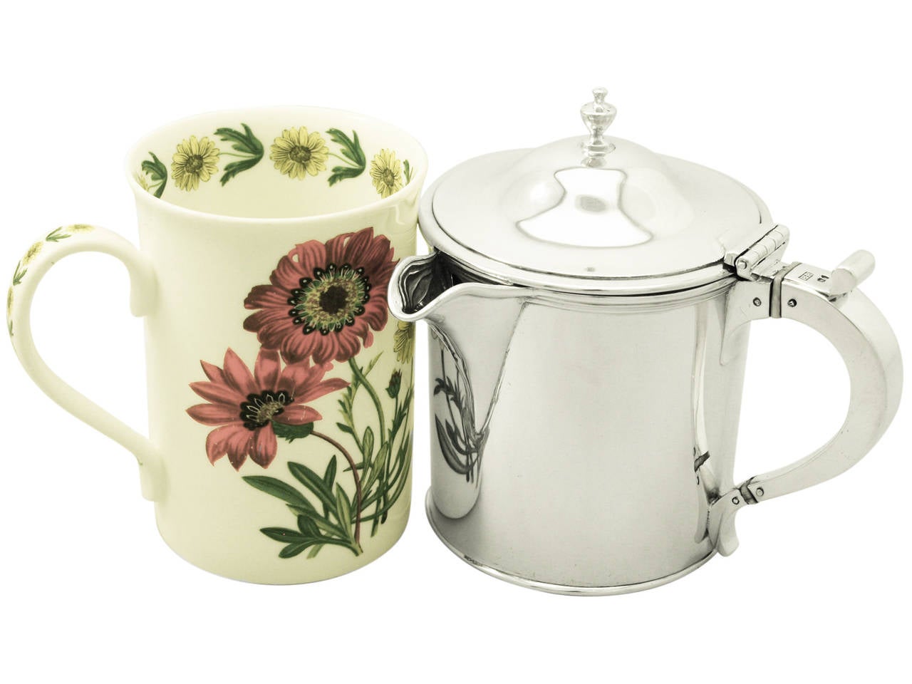 Sterling Silver Gravy Pot or Jug, Antique Victorian