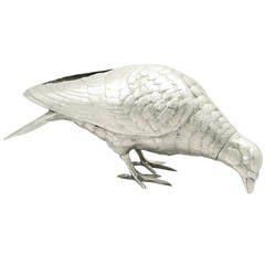 Sterling Silver Rock Dove/Pigeon Sugar Box - Antique Victorian 4