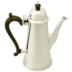 Vintage Elizabeth II Sterling Silver Coffee Pot, George I Style 11