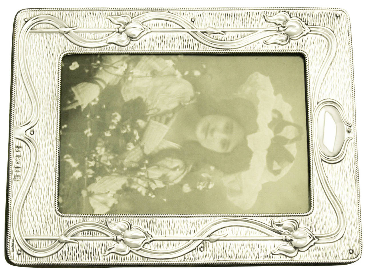 Early 20th Century Antique Edwardian Sterling Silver Photograph Frame, Art Nouveau Style