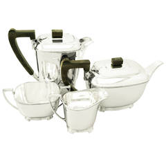 Sterling Silver Four Piece Tea and Coffee Service – Art Deco Style - Vintage 7