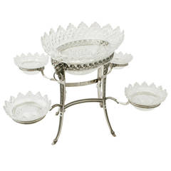 Sterling Silver and Glass Centerpiece by John Wakelin & Robert Garrard 5