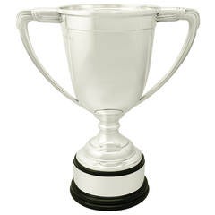 Sterling Silver Presentation/Champagne Cup - Art Deco Style - Antique George V 10