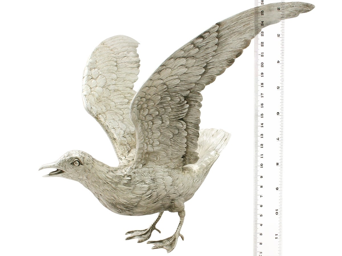 German Silver Table Gulls - Antique Circa 1900 5