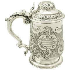 Sterling Silver Quart Tankard, Antique George IV 4