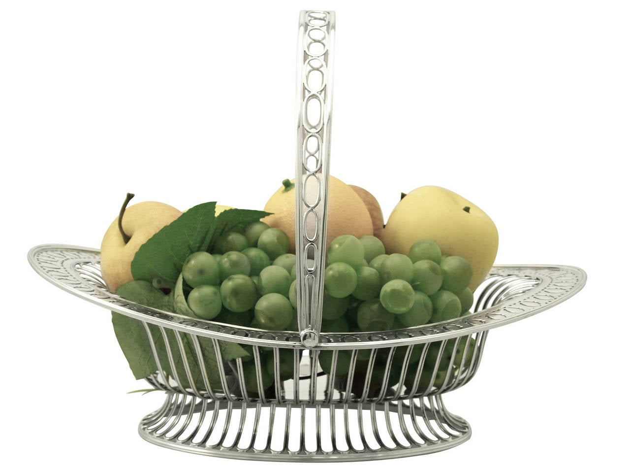 Sterling Silver Fruit Basket Antique Edwardian For Sale at 1stdibs