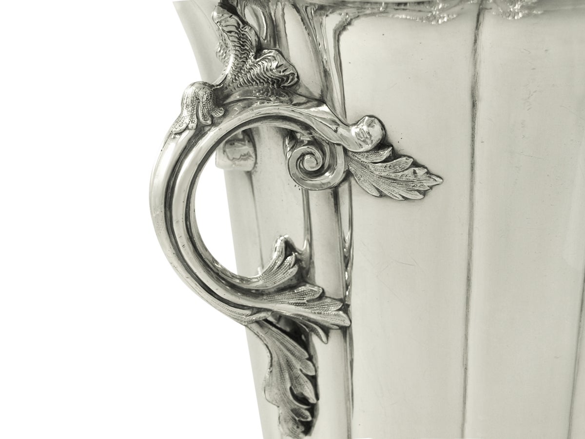 Antique Pair of Old Sheffield Plate Wine Coolers For Sale at 1stdibs