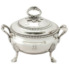 Sterling Silver Tureen - Antique George IV 