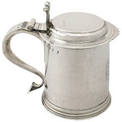 Britannia Standard Silver Quart and a Half Tankard, Antique Queen Anne 10