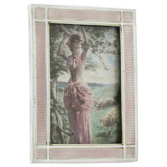 Sterling Silver and Enamel Photograph Frame, Antique Edwardian 6