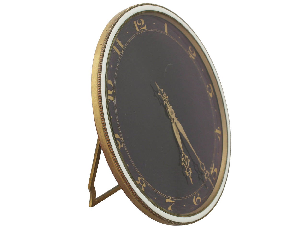 Early 20th Century Gilt Metal and Enamel Clock, Art Nouveau Style, Antique, circa 1920