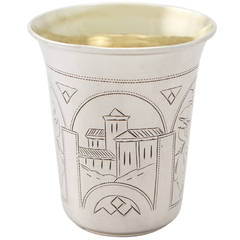 Russian Silver Vodka Cup or Beaker, Antique 1889 9