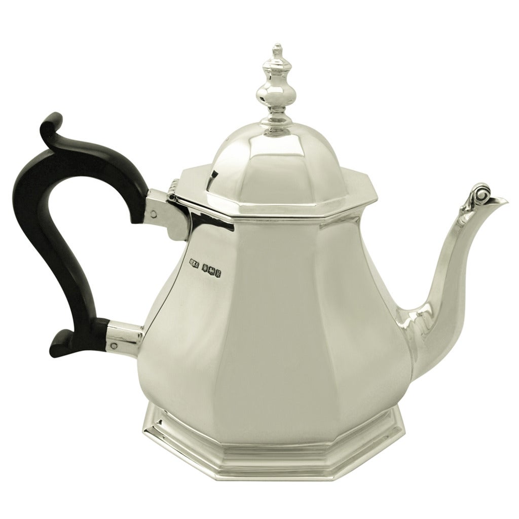 Sterling Silver Teapot, Art Deco Style, Antique VI at 1stdibs