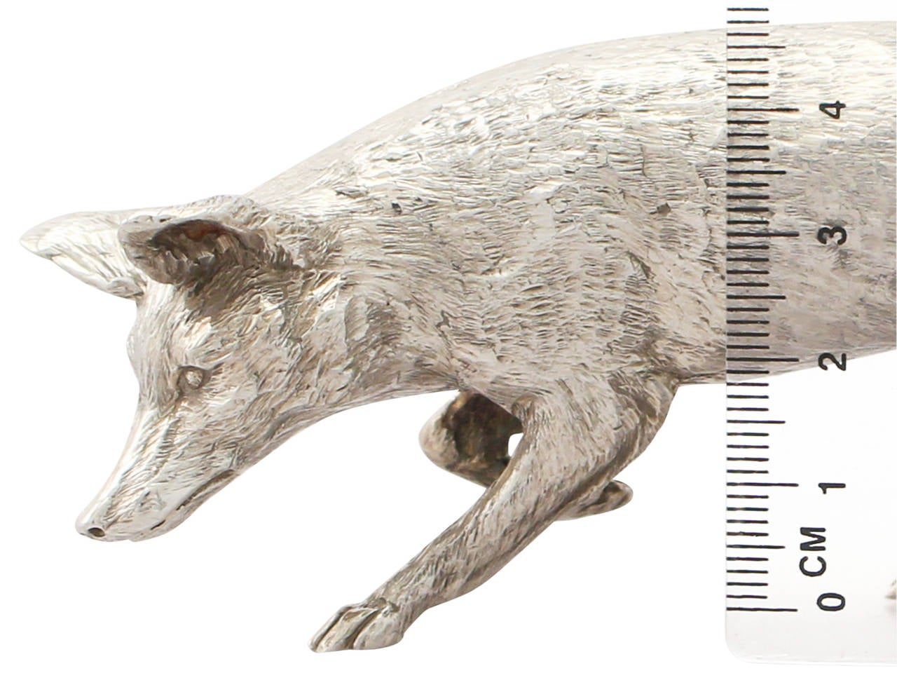 Contemporary Sterling Silver Model of a Fox 1