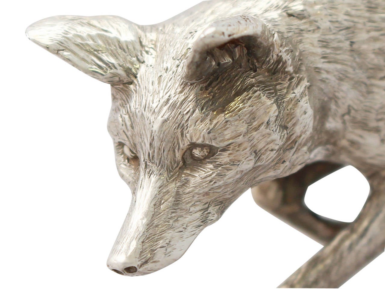 Contemporary Sterling Silver Model of a Fox 2