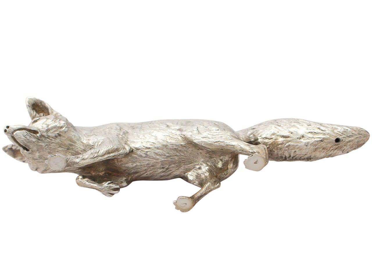 Contemporary Sterling Silver Model of a Fox 5
