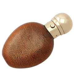 1880s Victorian Yellow Gold and Murano Glass Scent Bottle
