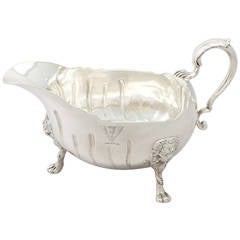 Georgian Irish Sterling Silver Sauceboat / Gravy Boat