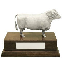 Sterling Silver Presentation Bull - Contemporary Elizabeth II 5
