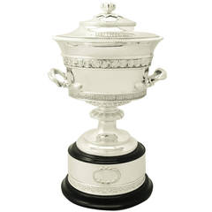 Sterling Silver Presentation Cup and Cover, Antique George V 8