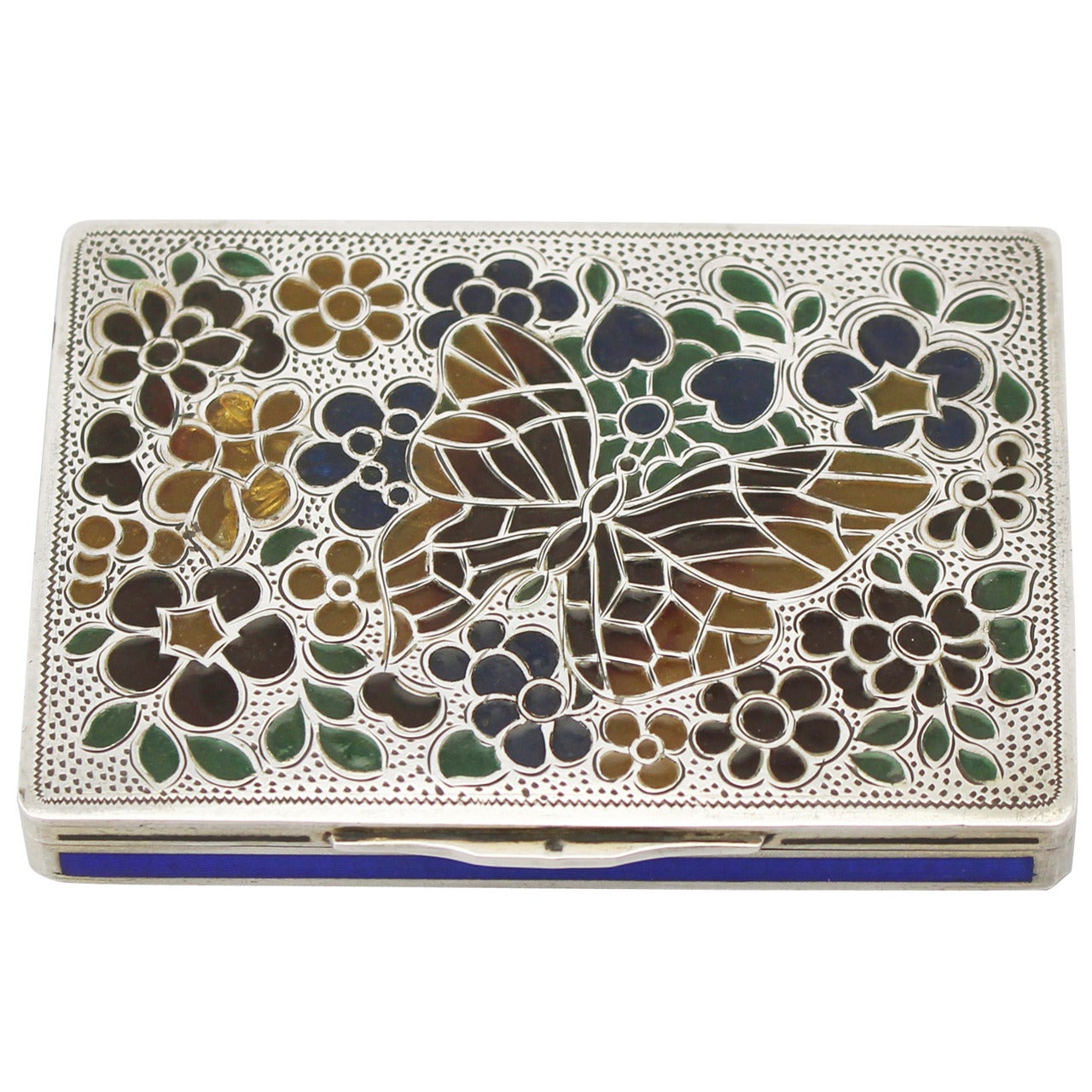 1940s Austrian Silver and Plique-à-Jour Box