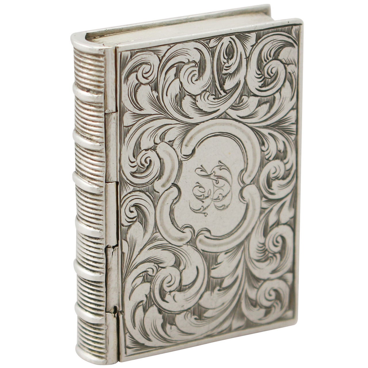 Sterling Silver ‘Book’ Vinaigrette - Antique Victorian