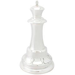 Sterling Silver Presentation Chess Trophy /Gentleman’s Desk Paperweight- Antique