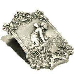 Sterling Silver Letter Clip, Antique Victorian 3