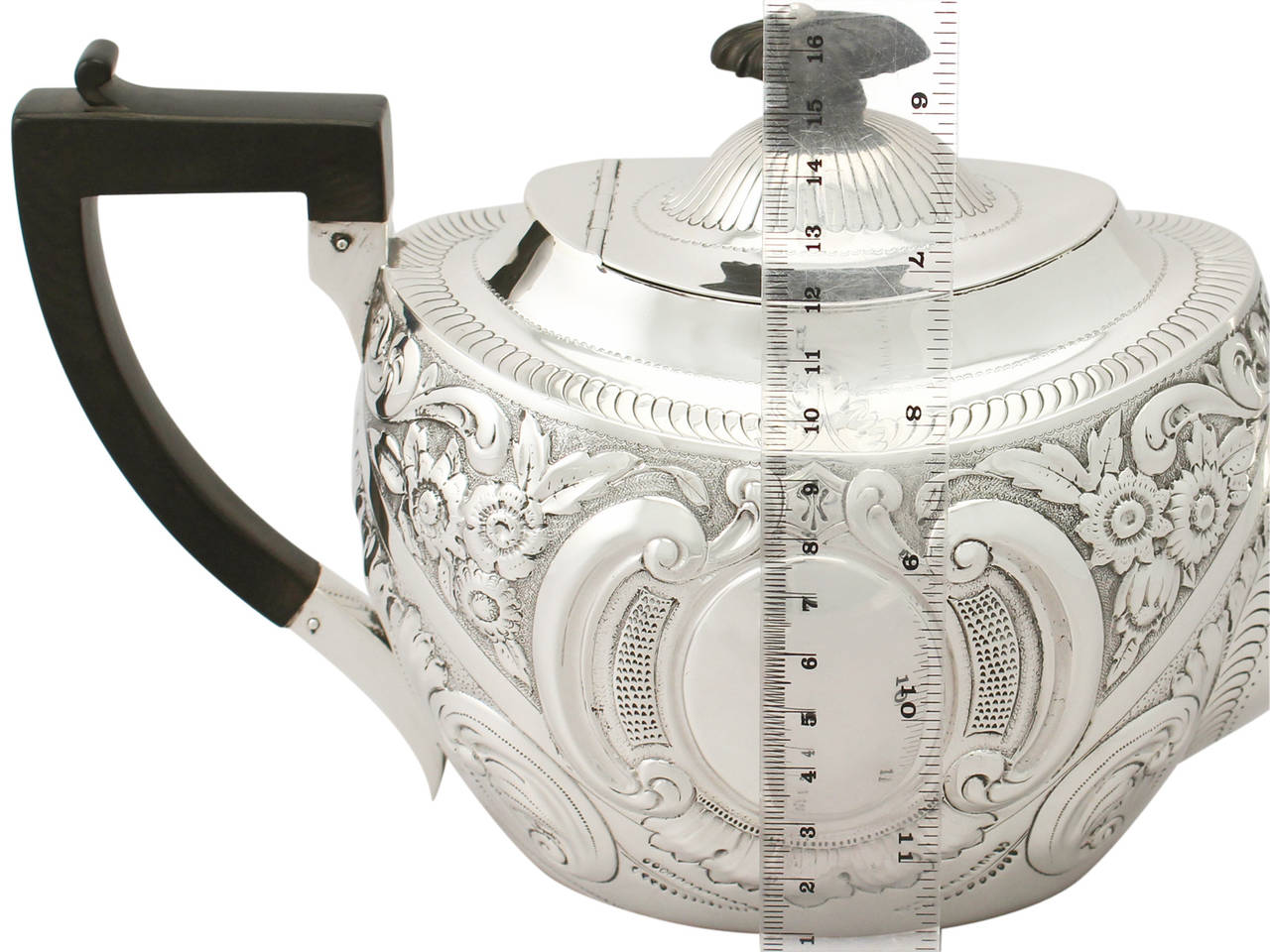 1900s Antique Edwardian Sterling Silver Teapot 4