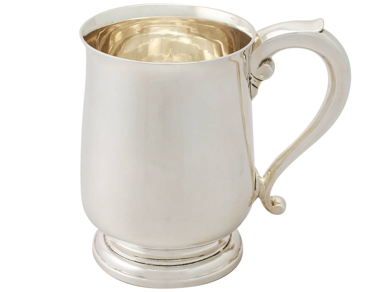 Antique George V Sterling Silver Pint Mug In Excellent Condition In Jesmond, Newcastle Upon Tyne