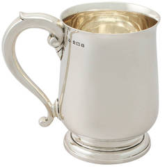 Antique George V Sterling Silver Pint Mug