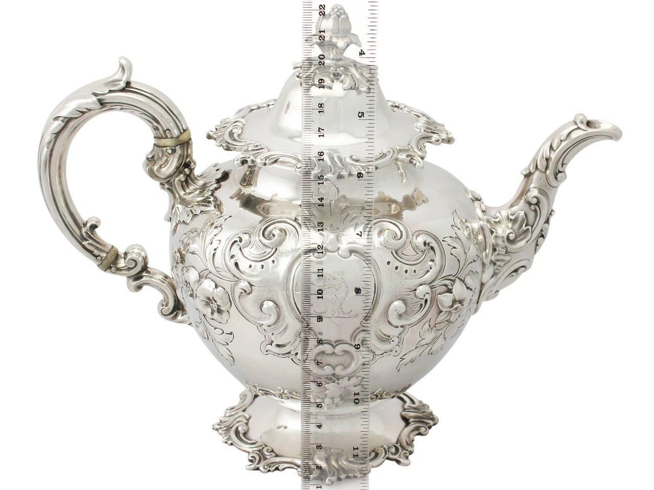 Antique Victorian Sterling Silver Teapot by Edward and John Barnard 3