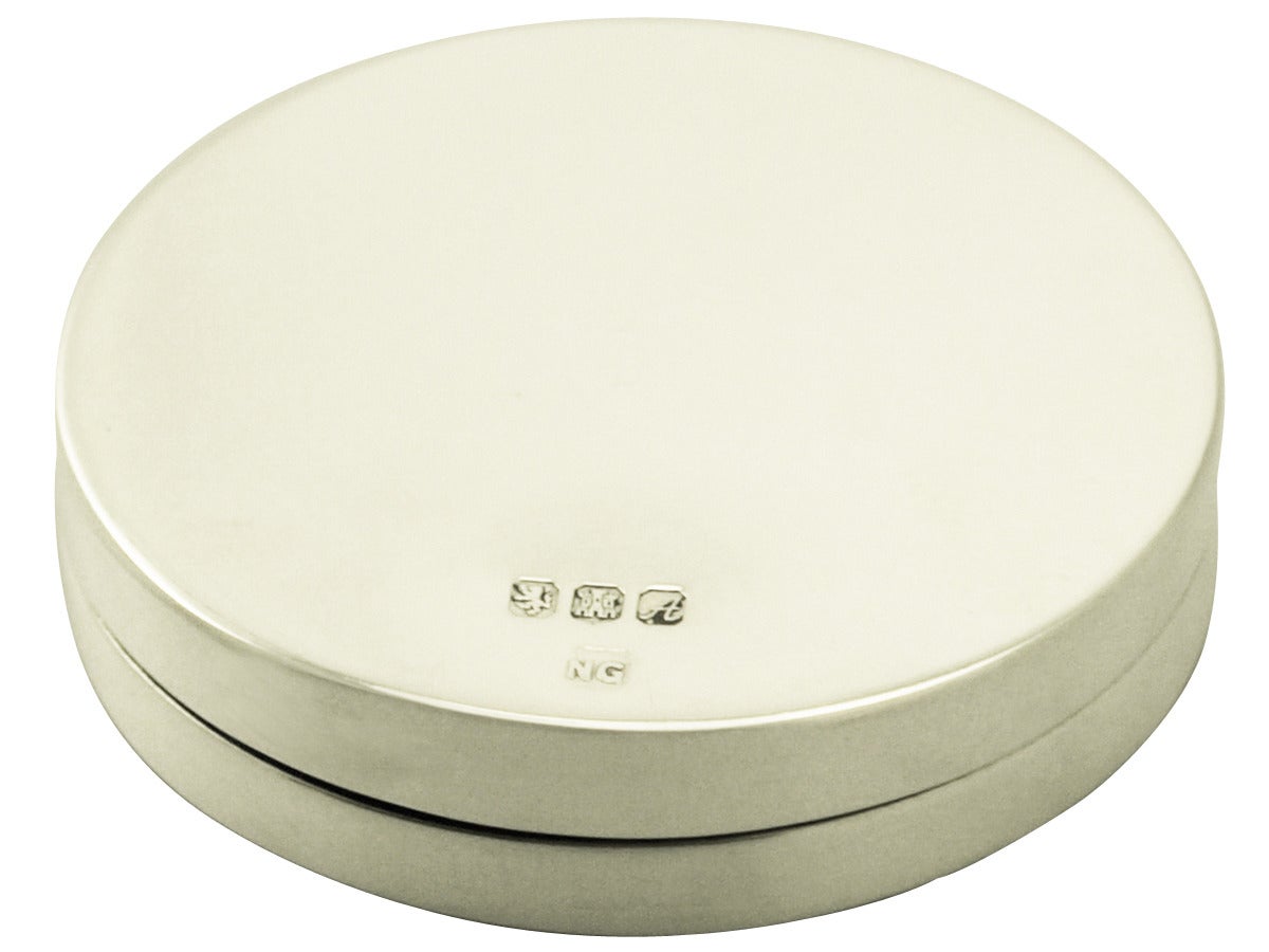 Scottish Sterling Silver and Enamel Box, Vintage Elizabeth II