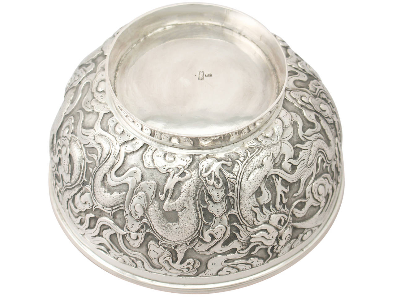 Chinese Export Silver Bowl - Antique Circa 1890 2