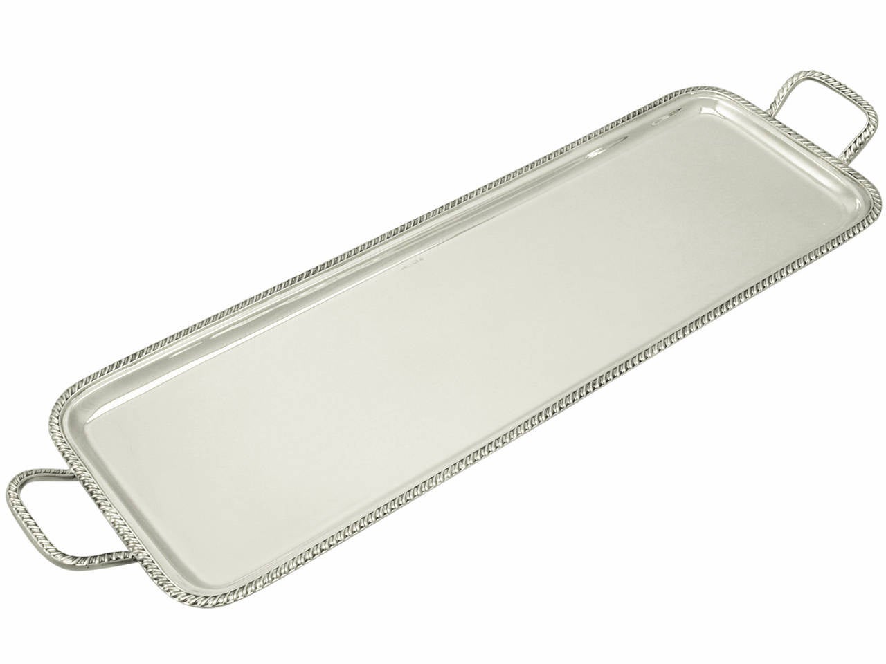 Sterling Silver Tray, Antique Edwardian In Excellent Condition In Jesmond, Newcastle Upon Tyne