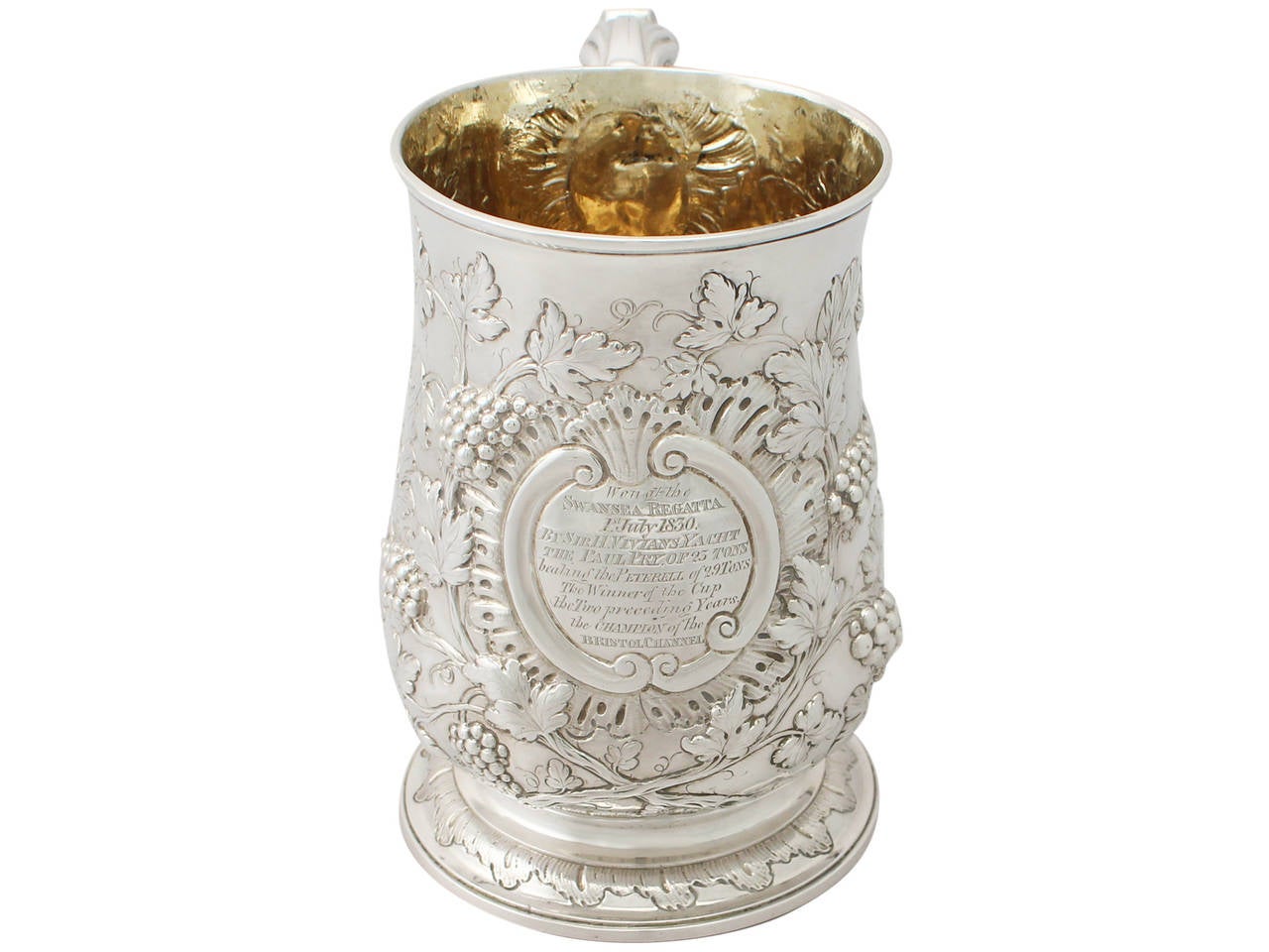 George III Antique Georgian Sterling Silver Quart Mug