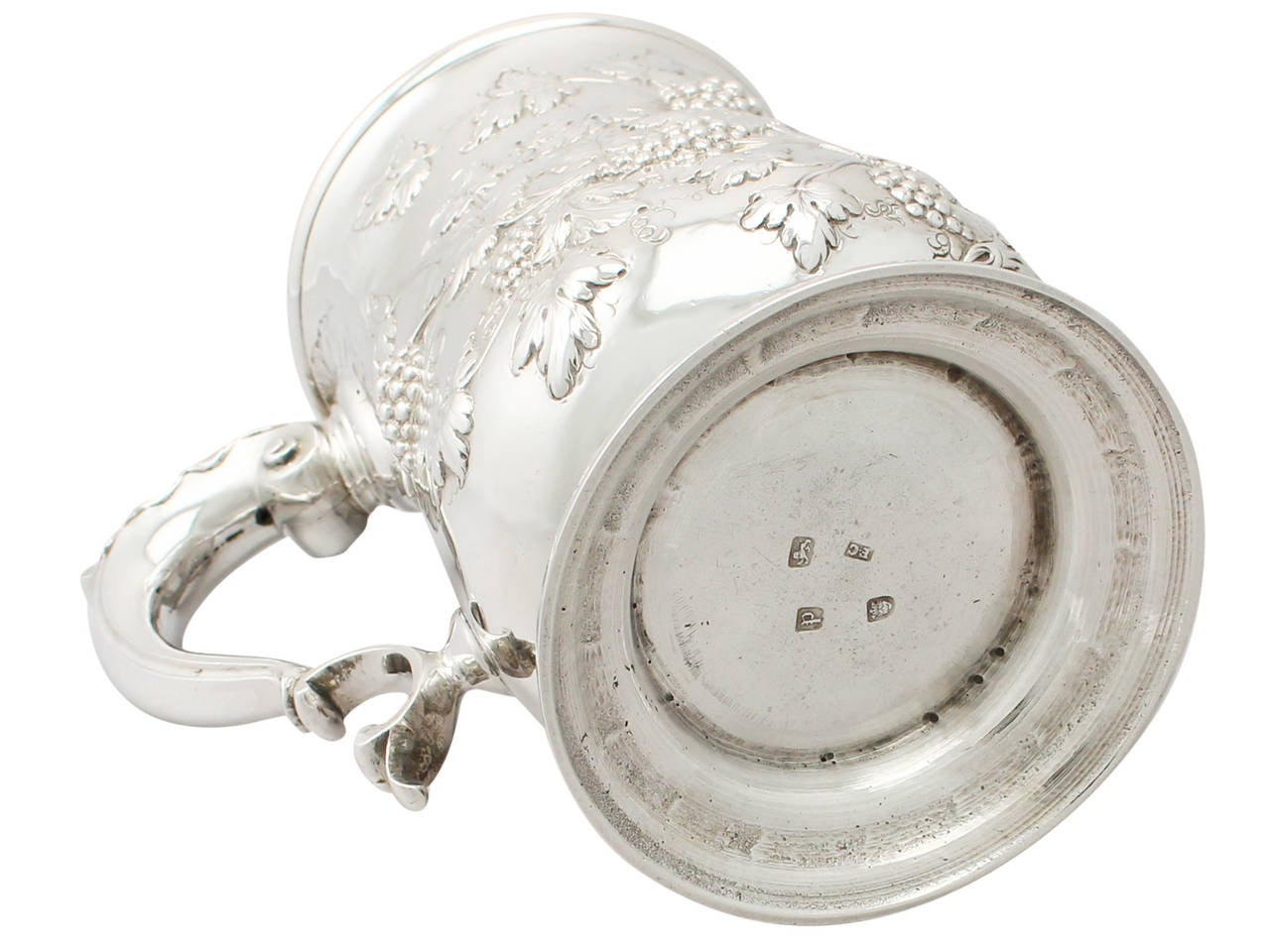 Antique Georgian Sterling Silver Quart Mug 2
