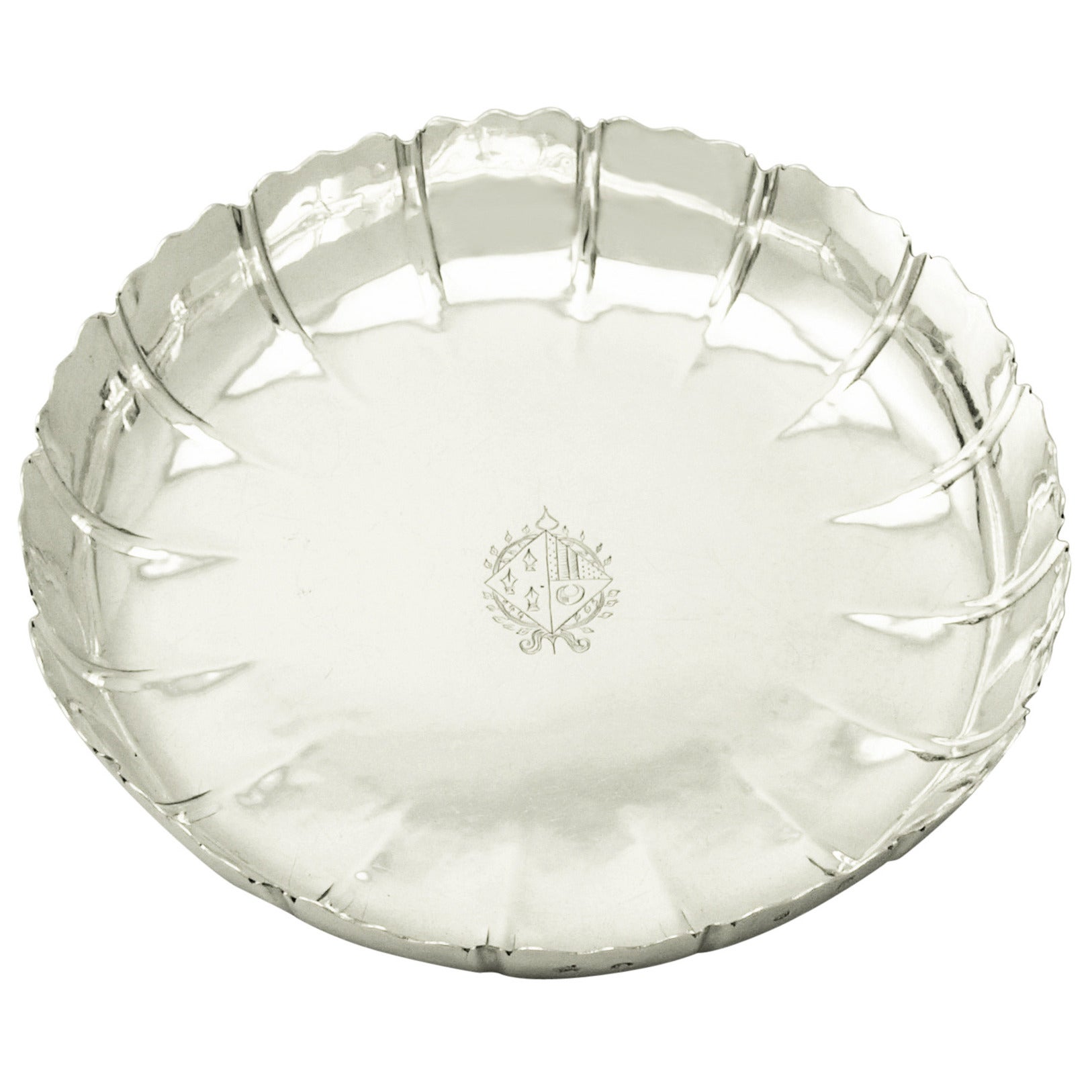 Britannia Standard Silver Strawberry Dish - Antique Queen Anne