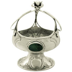 Sterling Silver Bon Bon Dish - Arts and Crafts Style - Antique Edwardian